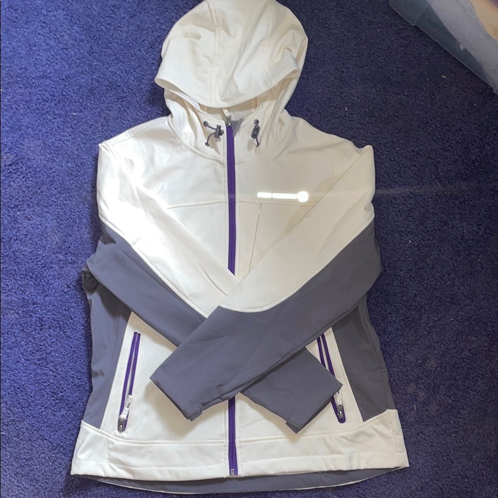 Free Country Women's White and Gray Ski Jacket